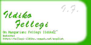 ildiko fellegi business card